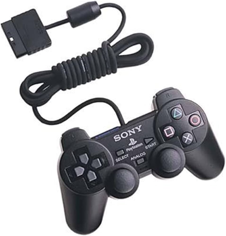 Amazon.com: Playstation 2 Dual shock controller Black (Renewed