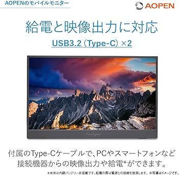 Amazon.co.jp: Acer AOPEN モバイルモニター 16PM1QAbmiuuzx 15.6