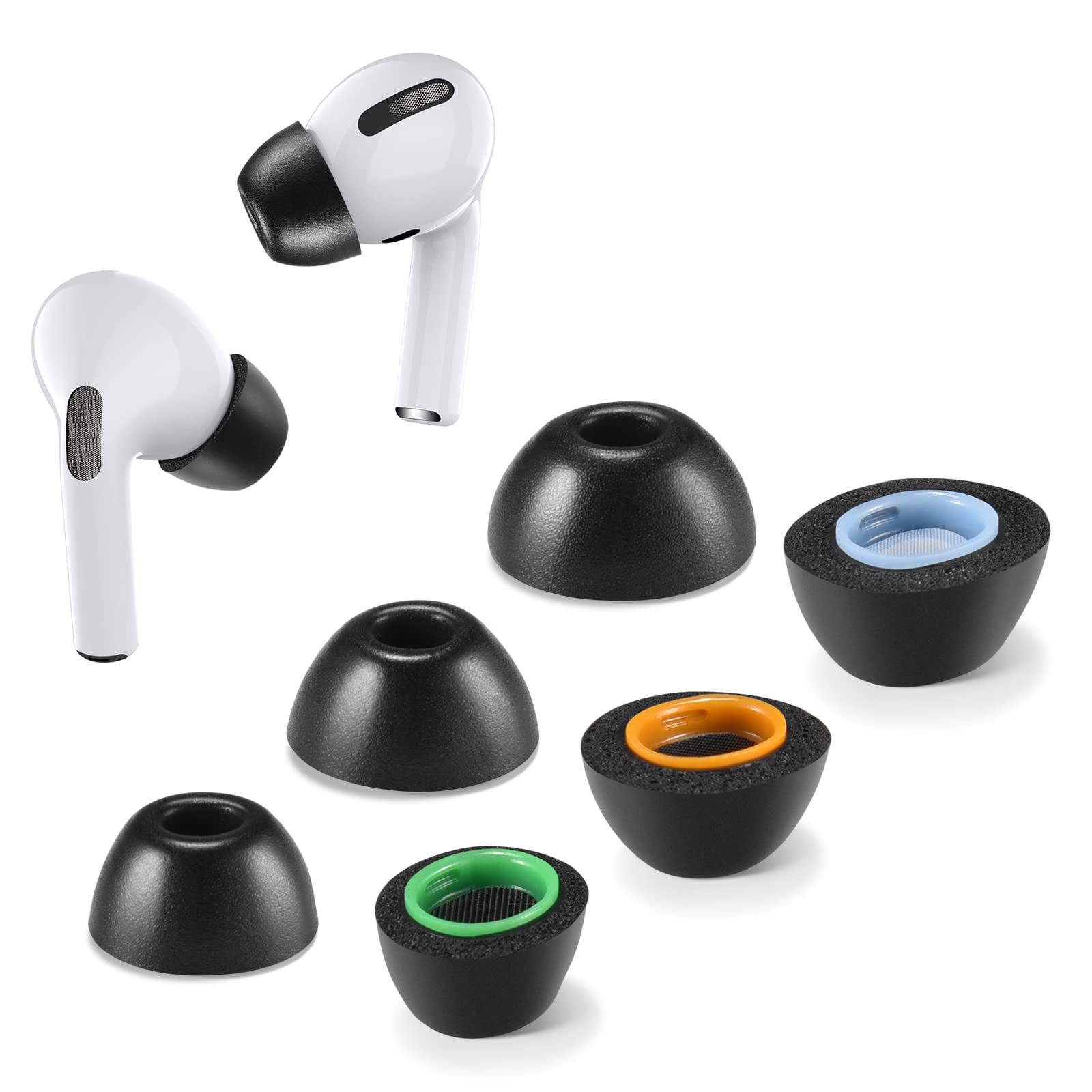 Amazon.com: Memory Foam Ear Tips for AirPods Pro 1 & 2, No