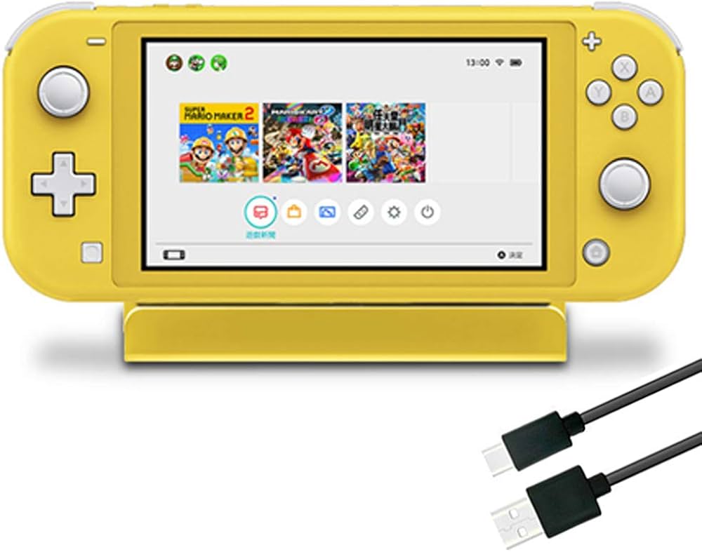 Nintendo Switch Lite イエロー（充電器・ホリ製スタンド付き