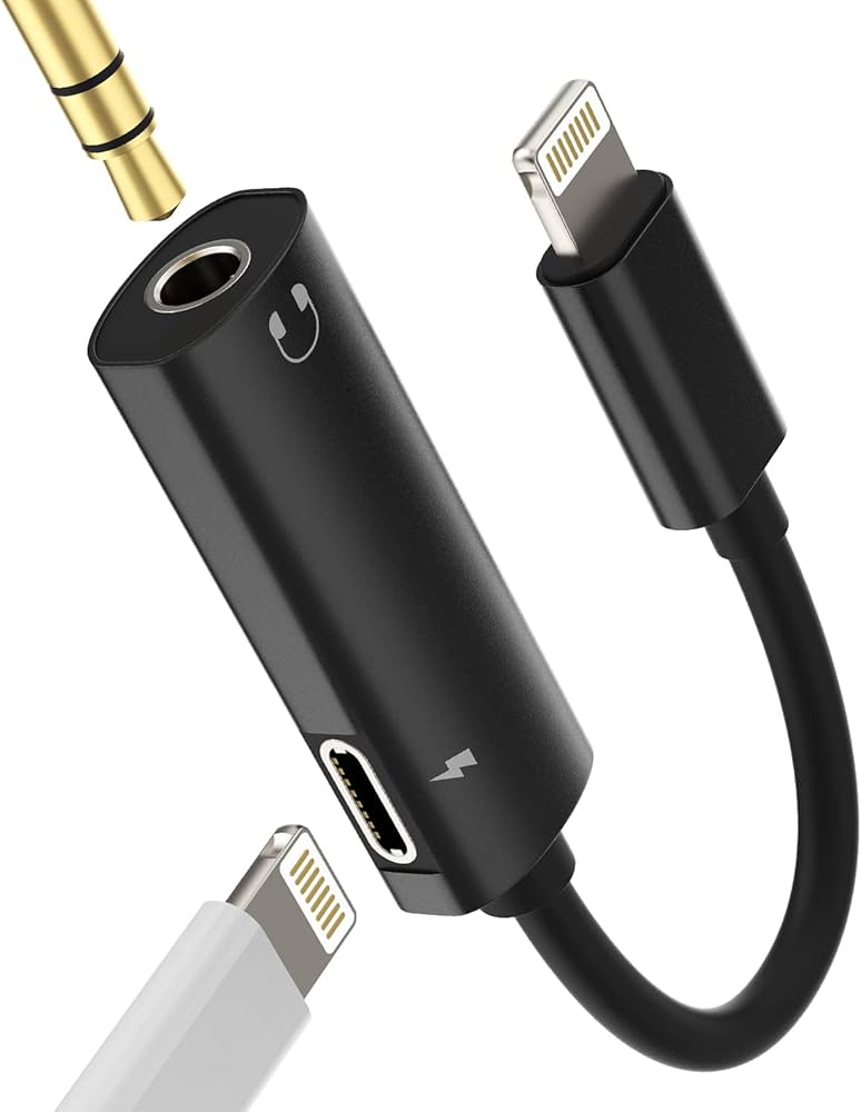 Amazon.co.jp: iPhoneイヤホンジャック変換アダプタ(2in1)3.5mm Aux