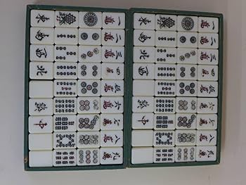 Amazon.co.jp: gg1512 時代物 麻雀牌 麻雀パイ 骨牌 竹牌 骨製 骨董