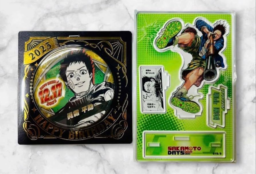 Amazon.co.jp: サカモトデイズ 眞霜平助 バースデー 缶バッジ 名場面