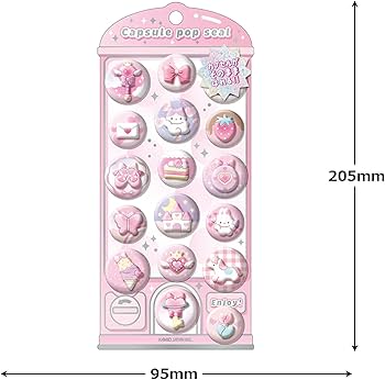 Amazon.co.jp: カミオジャパン ステッカー CAPSULE POP SEAL ぴんくぽ