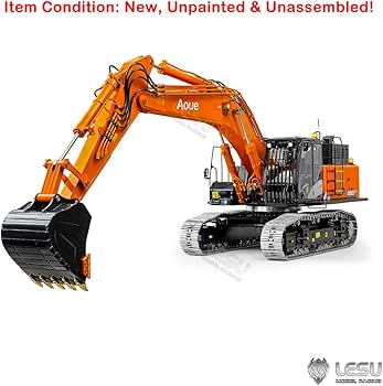 Amazon.com: wheelfun LESU Aoue Zx490 1/14 Remote Control Hydraulic