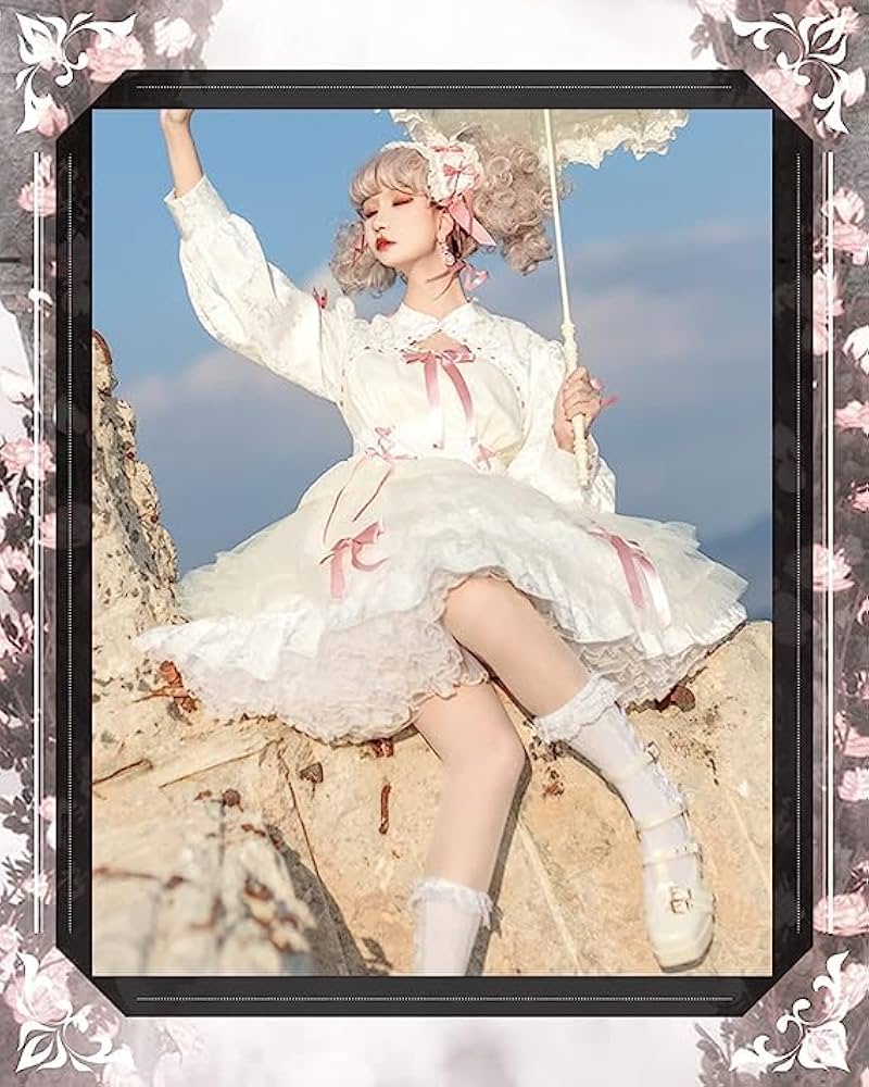 Amazon.co.jp: ワンピース ロリータ ゴスロリ 衣装 ホワイト ロリータ