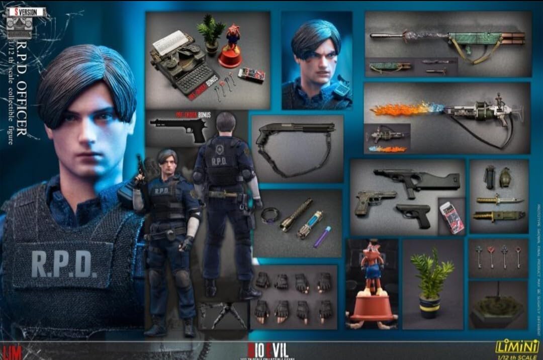 Amazon.co.jp: 1/12 バイオハザード レオン アクションフィギュア