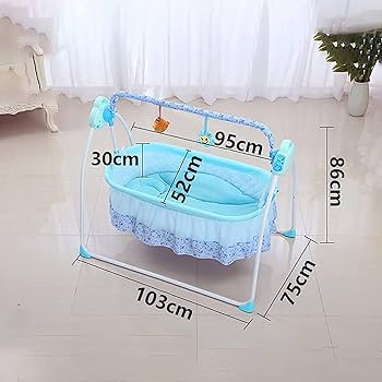 Amazon | ベビーベッド 電動 揺りかご スイングロッキング機能 0~24