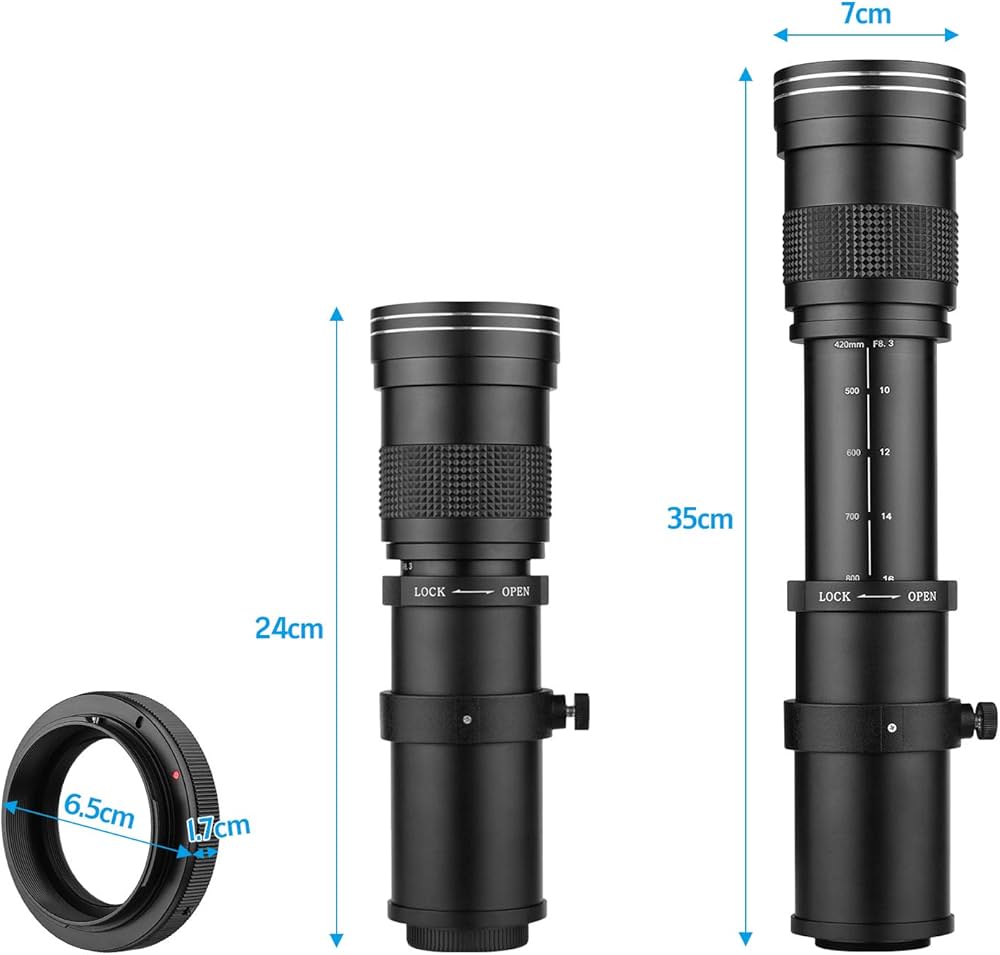 Amazon | CameraMF スーパーテレフォト ズームレンズ F / 8.3-16 420