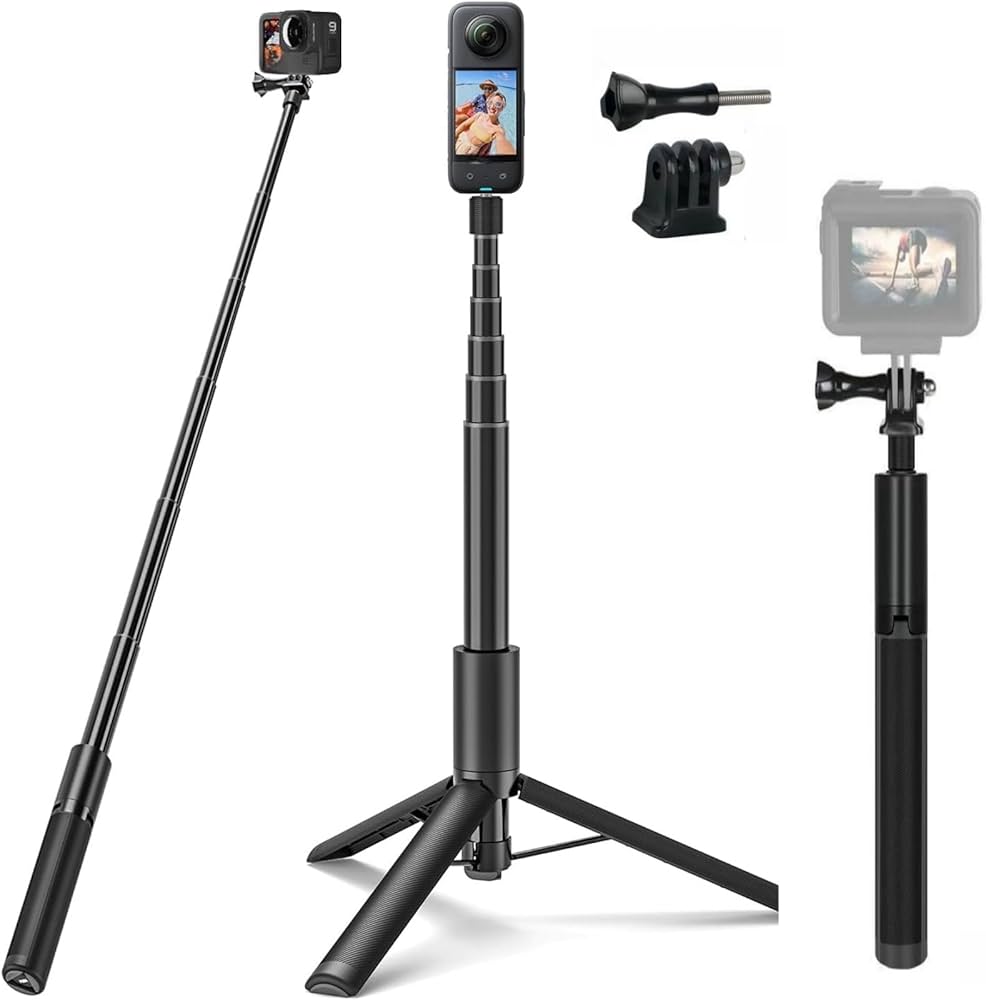 Amazon | Insta 360 X5/X4に対応 自撮り棒/三脚/一脚兼用 120cm 長さ