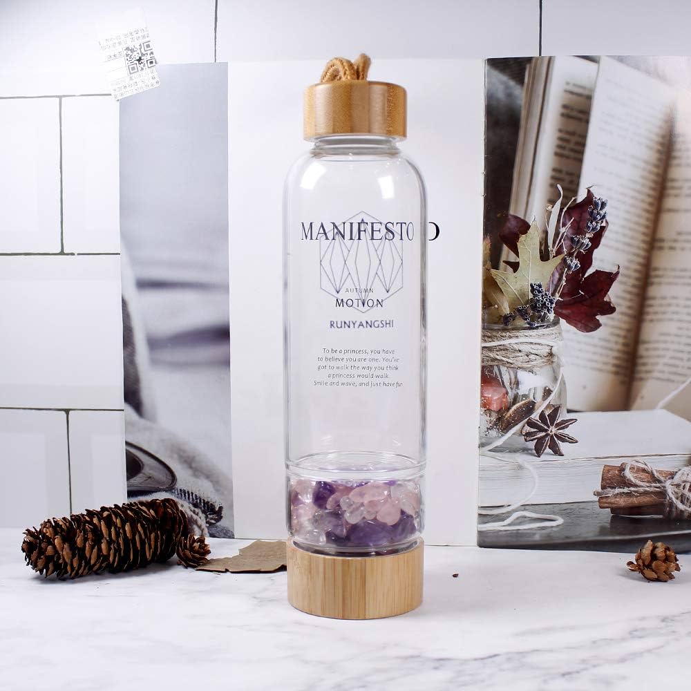 Amazon.co.jp: Runyangshi Crystal エリクサーガラス ウォーターボトル