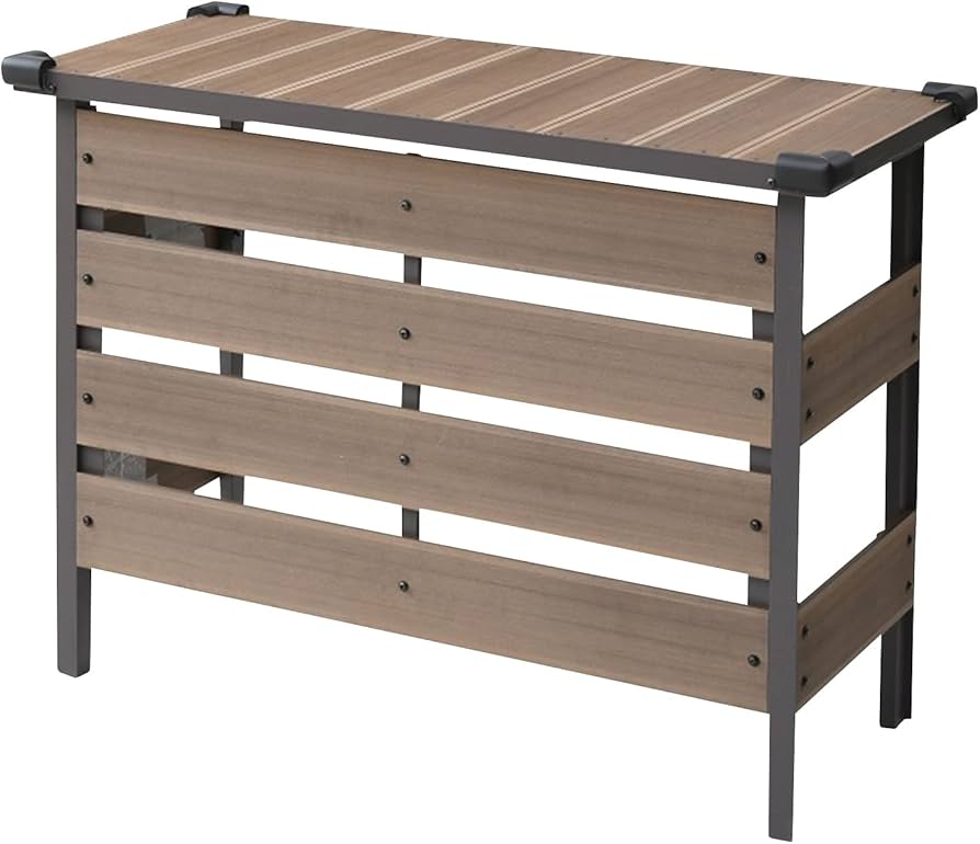 Amazon.co.jp: [山善] ガーデンマスター 人工木 エアコン室外機カバー