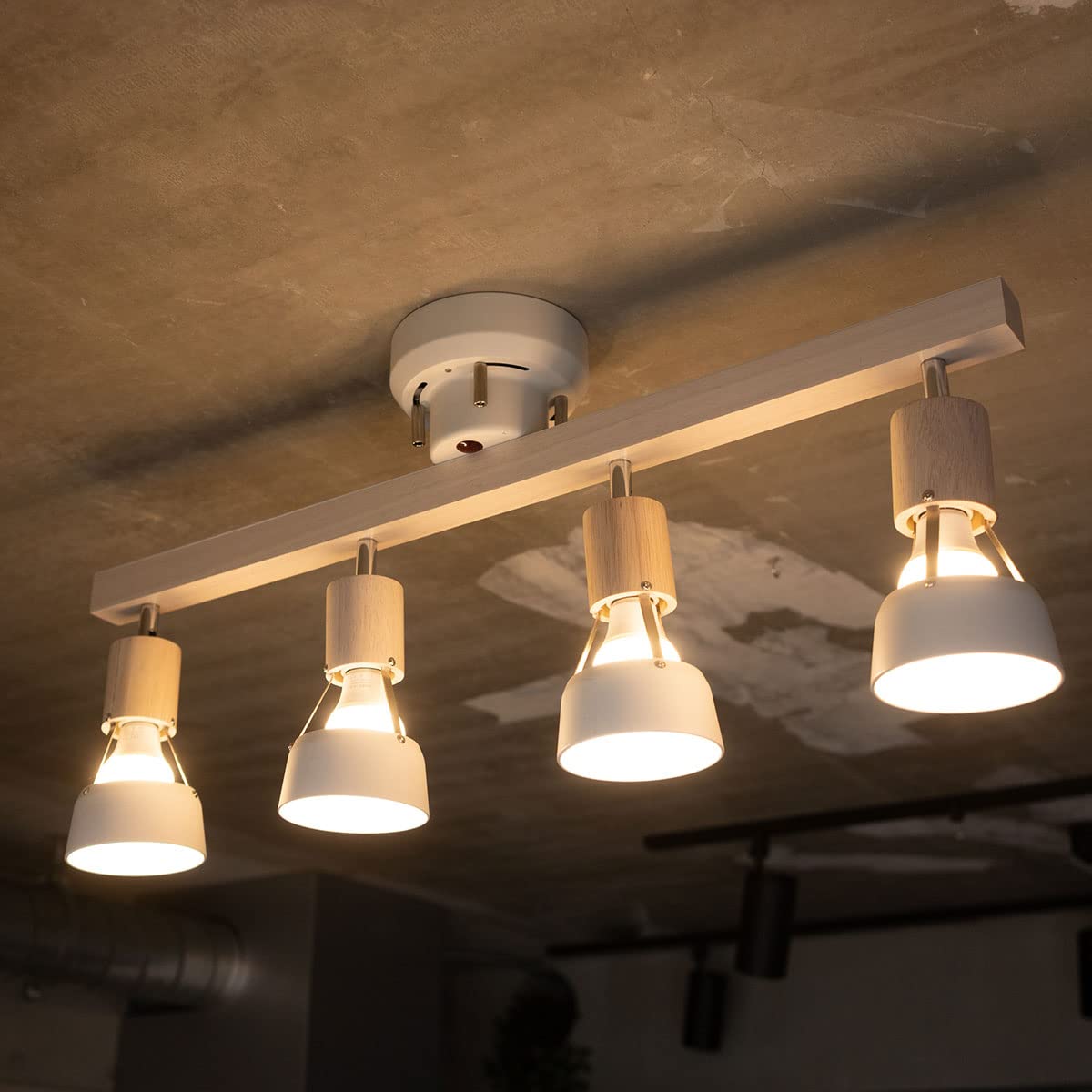 Amazon.co.jp : エムール シーリングライト 照明 カフェ風 4灯