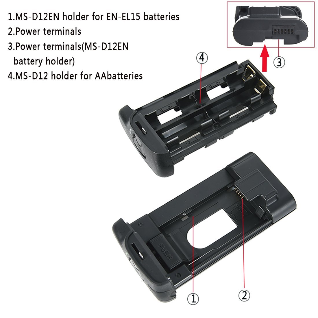 Amazon.com : DSTE MB-D12 MBD12 Multi Power Battery Grip Compatible