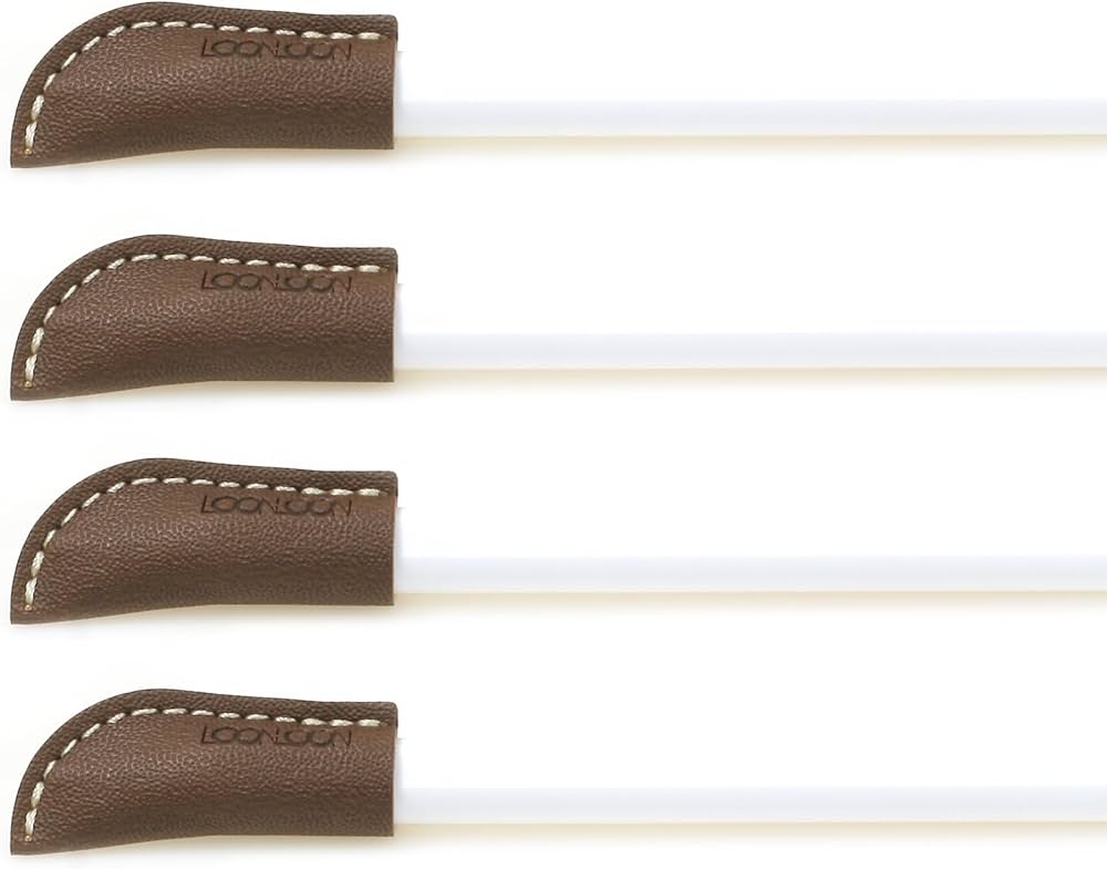 Amazon.co.jp: LOONLOON 鉛筆キャップ ブラウン 4個セット レザー ペン