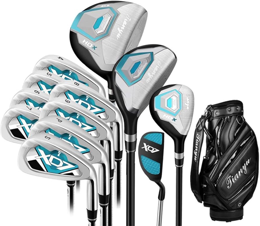 Amazon.co.jp: メンズゴルフ初心者12ピースゴルフクラブセットブルー