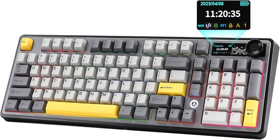 Amazon.com: MIKIBY AJAZZ AK980 Wireless Keyboard with Smart