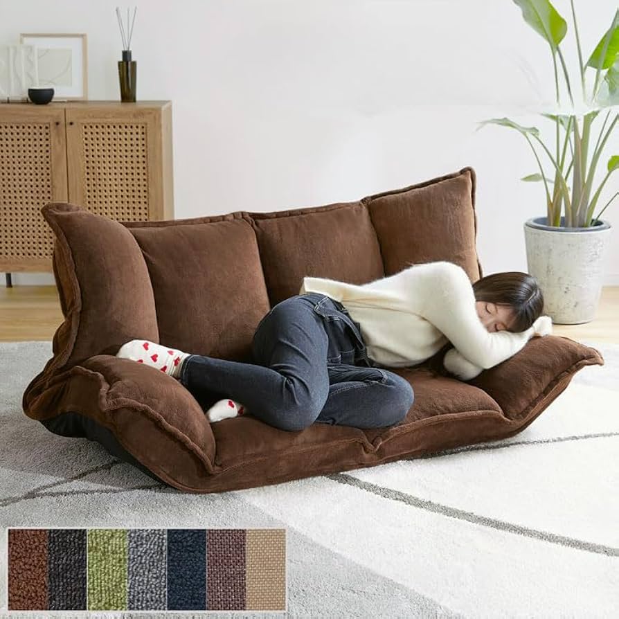 Amazon｜ローソファー ソファー 2人掛け 座椅子 ソファーベッド