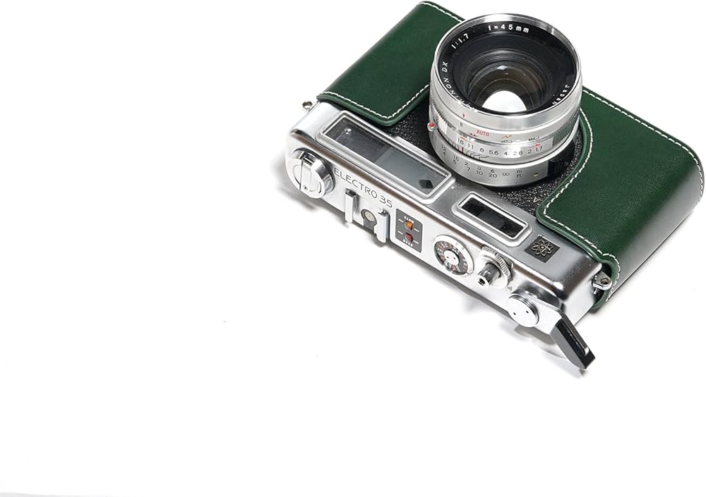 Amazon.com : Handmade Genuine Real Leather Half Camera Case Bag