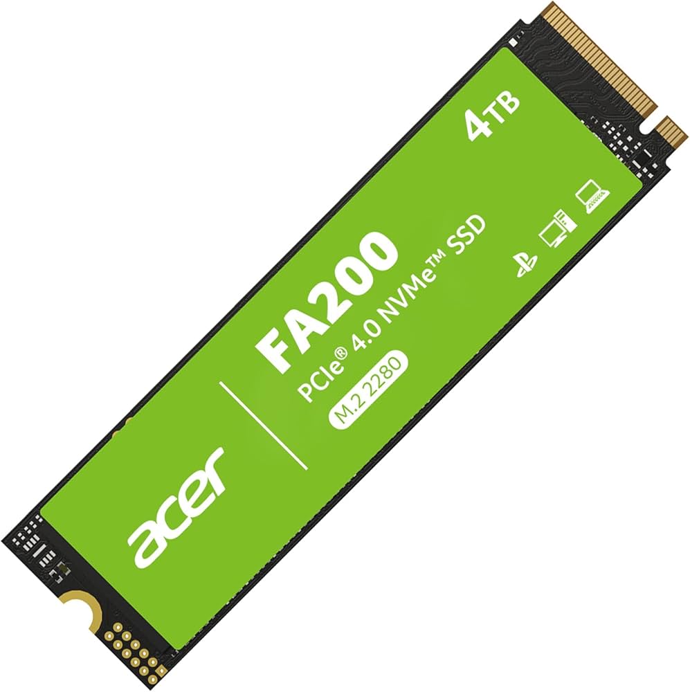 Amazon | Acer M.2 SSD 4TB FA200 NVMe1.4 2280 PCIe Gen4×4 超高速
