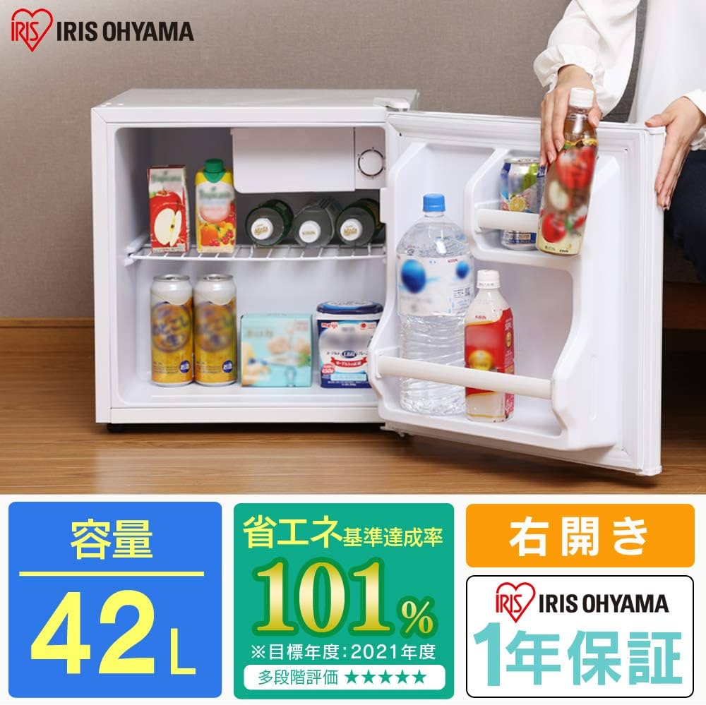 Amazon.co.jp: アイリスオーヤマ 冷蔵庫 42L 小型 静音 1ドア