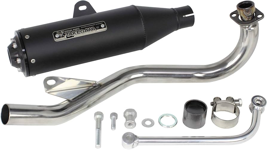 Amazon | スペシャルパーツ武川 トラッカーマフラー ブラック モンキー