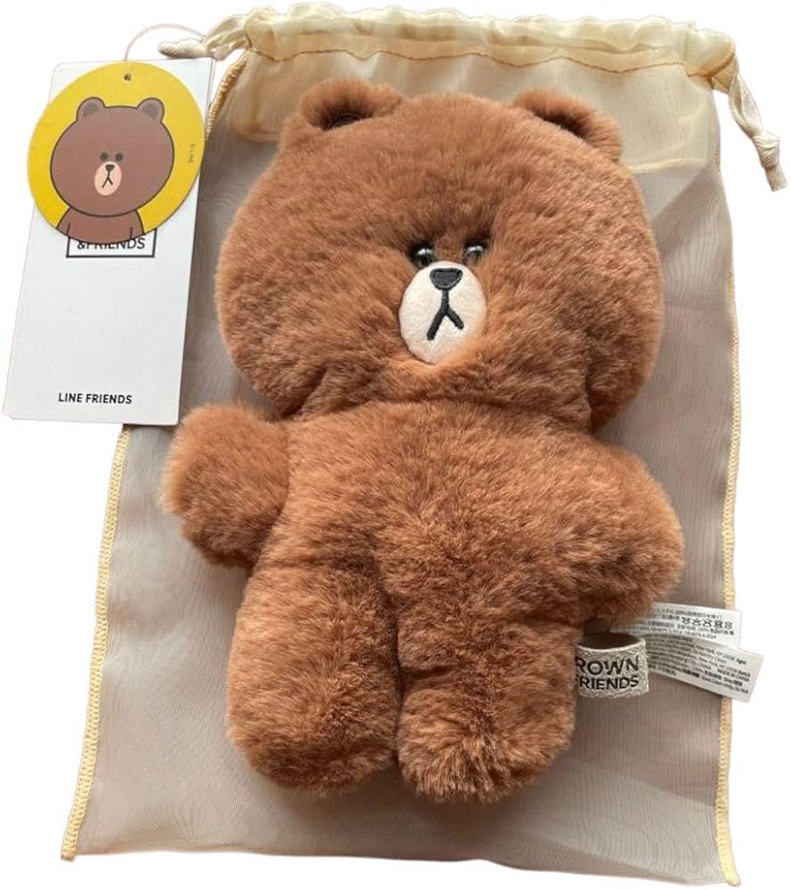 Amazon.co.jp: LINE FRIENDS ブラウン ぺたんこぬいぐるみ : おもちゃ