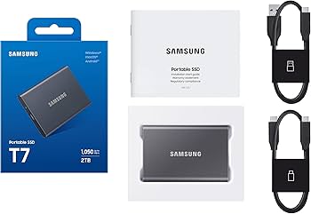 Amazon | SAMSUNG (サムスン) T7 2TB ポータブル SSD 最大1,050MB/秒