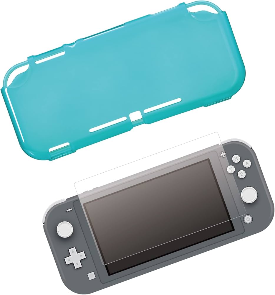 Nintendo Switch Liteターコイズ 保護フィルムひびありジャンク