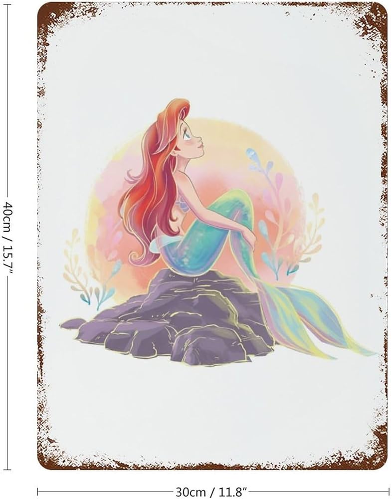 Amazon.co.jp: リトルマーメイド アリエル 壁掛けポスター 壁掛け絵画