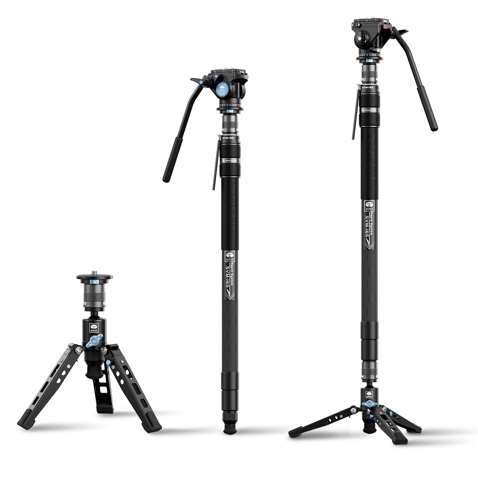 Amazon | SIRUI SVM-165 カメラ一脚 足付き 68.7インチ