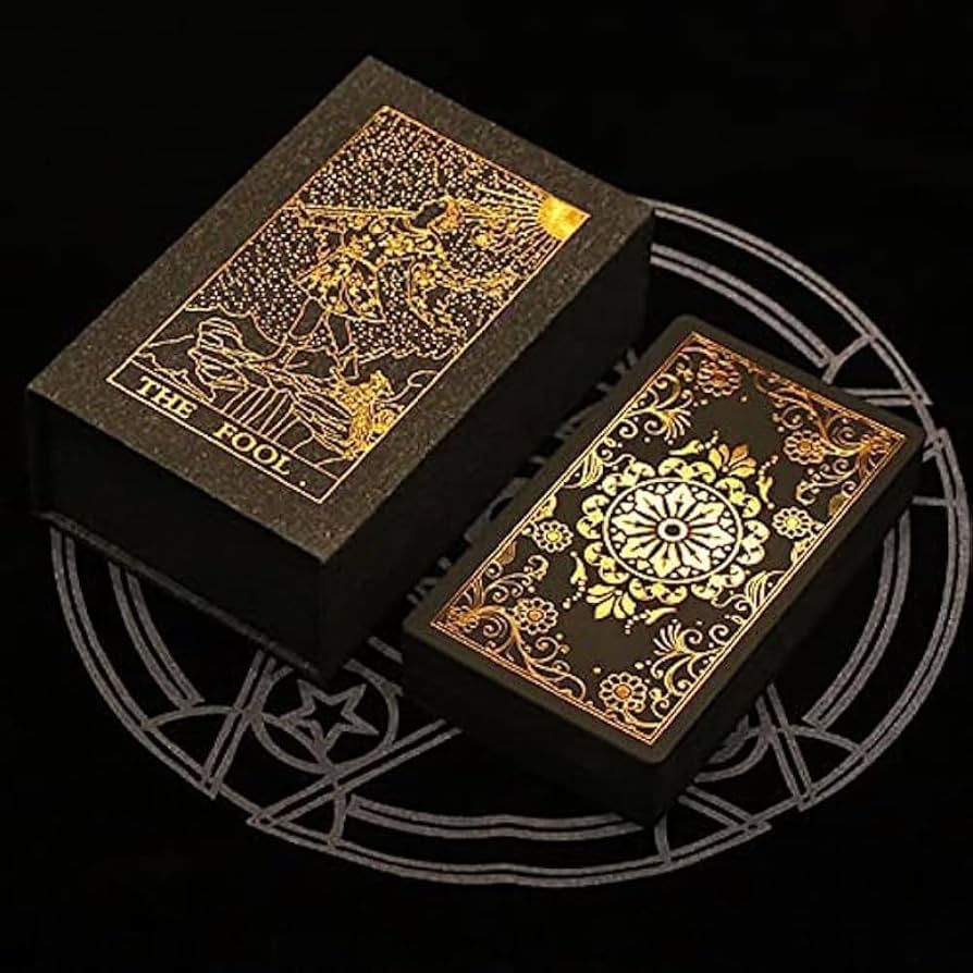 Amazon.co.jp: Rutexc ガイド付きの金箔エンボス加工タロットデッキ