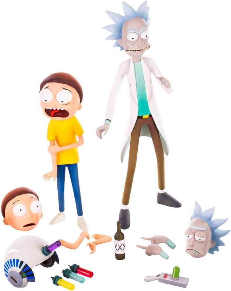 Amazon.com: Mondo Tees Rick & Morty Collectible Figure Set : Toys