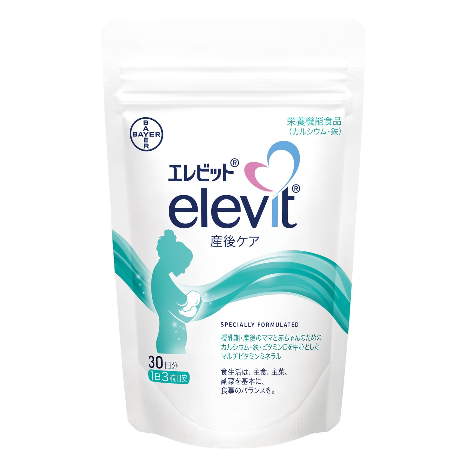 Amazon | 【公式】 エレビット 産後ケア サプリ 90粒×1袋 30日分 母乳