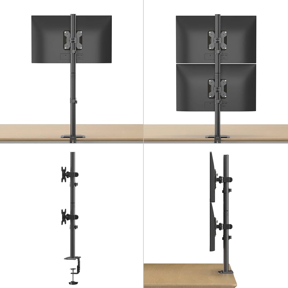 Amazon.co.jp: Bracwiser モニターアーム デュアルディスプレイ