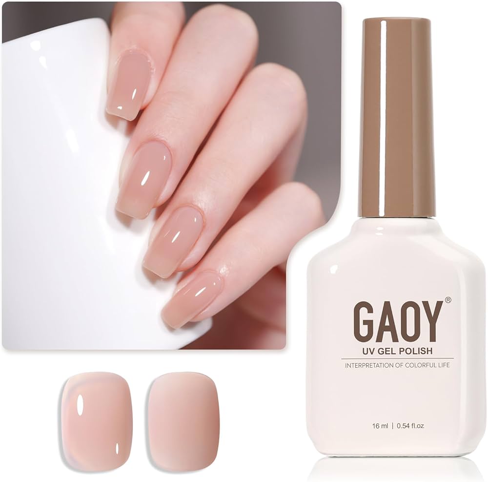 Amazon.com : GAOY Jelly Nude Pink Gel Nail Polish, 16ml Sheer