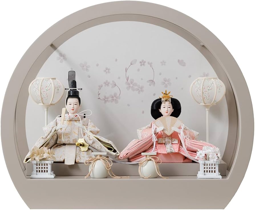 Amazon | ぷりふあ ふるうる 雛人形 親王 はなのうた 丸型ケース飾りL