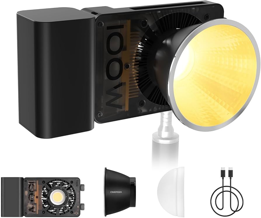 Amazon.com : ZHIYUN CINEPEER CX100 100W LED Video Light, Built-in