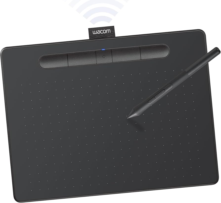 Wacom Intuos Medium Bluetooth Graphics Drawing Tablet, Portable