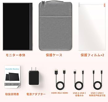 Amazon.co.jp: cocopar モバイルモニター 15.6インチ1920x1080FHD 自立