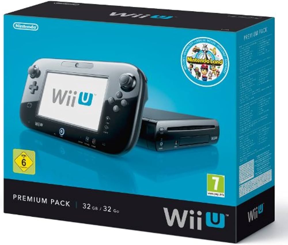 WII U BLACK 32gb deluxe premium console set with Nintendoland game