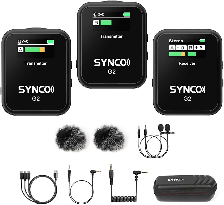 Amazon.com: SYNCO G2(A2) Wireless Lavalier Microphone with 48KHz