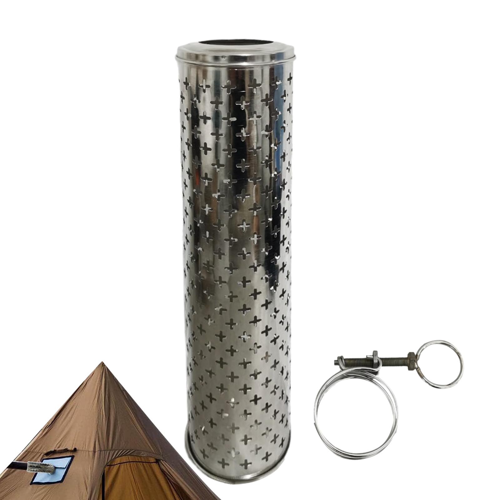 Amazon | 暖炉の煙突カバー木製ストーブの煙突カバー|ステンレス鋼63