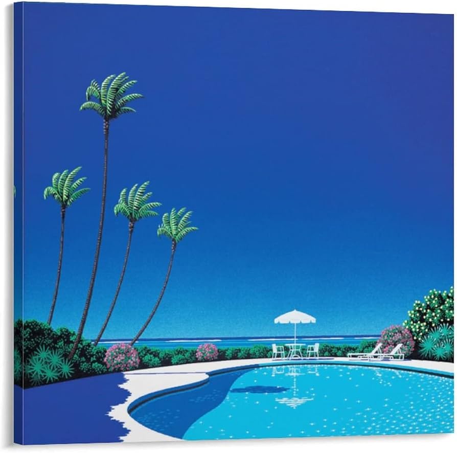 Amazon.co.jp: 永井 博イラストレーターの作品（夏 25）印刷された