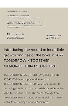 TXT MEMORIES THIRD STORY DVD K-POP SEALED: TXT: Amazon.ca: Music