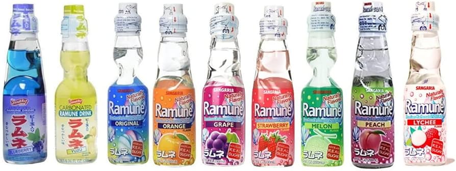 Amazon.com : RAMUNE Japanese Soft Drink multi-pack, 8 Bottles