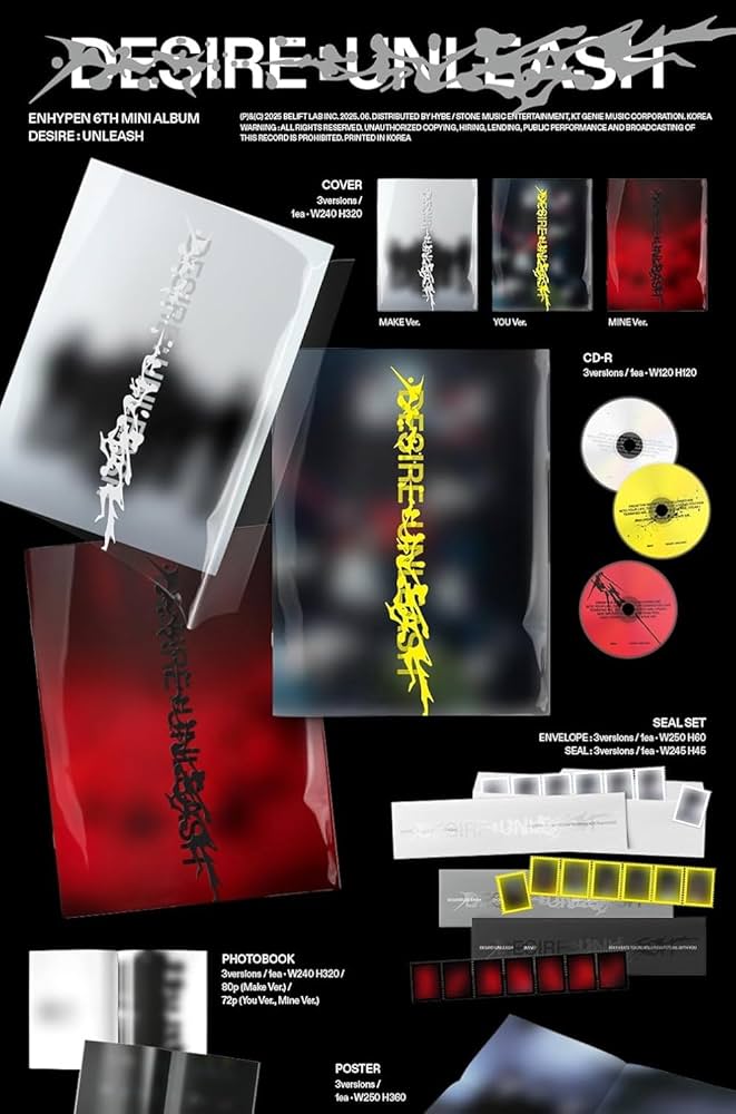 Amazon.com: EN-HYPEN DESIRE : UNLEASH 6th Mini Album (MINE ver