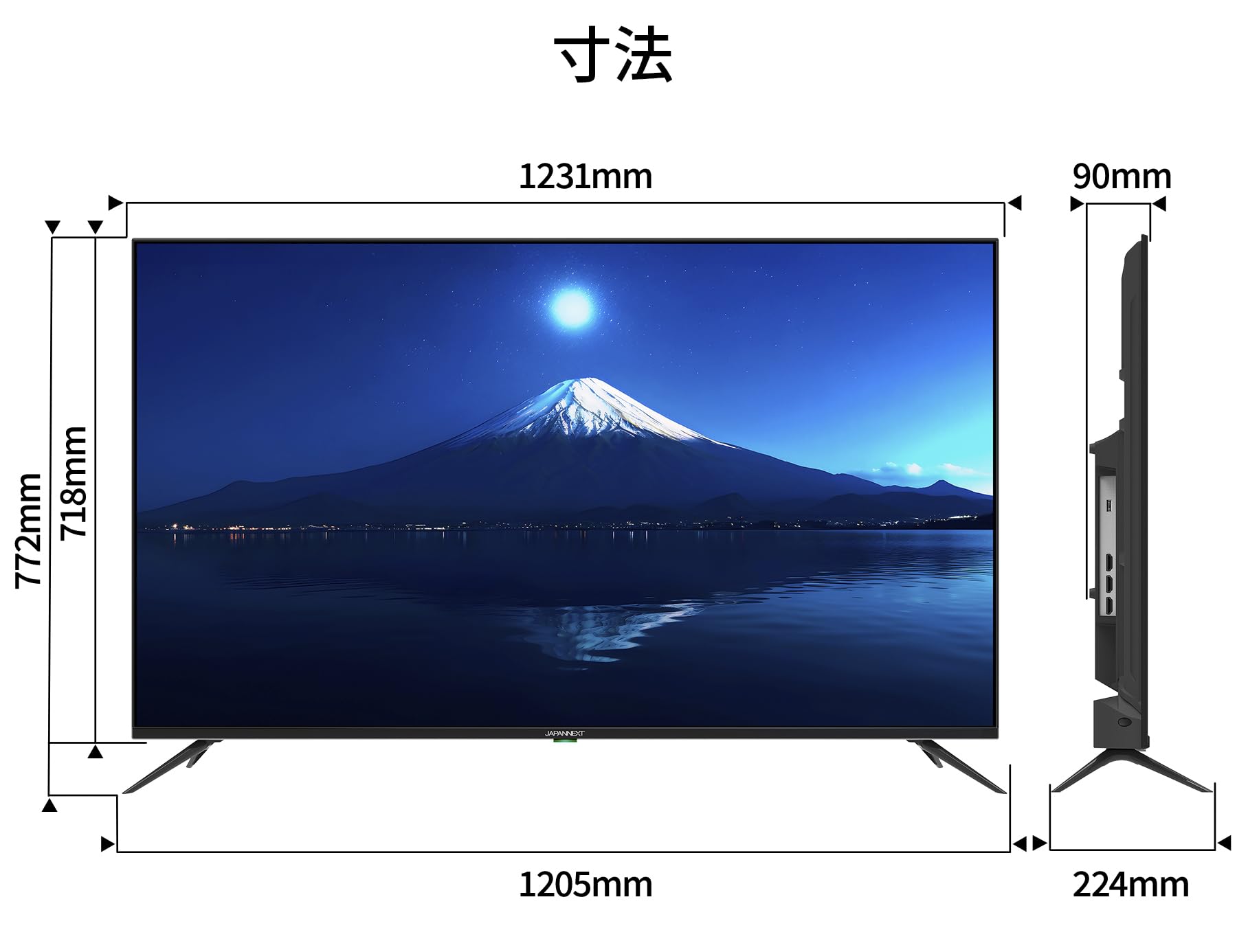 Amazon.co.jp: JAPANNEXT 55インチ 大型 モニター 4K UHD 3840x2160