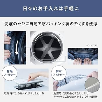 Amazon | パナソニック ドラム式洗濯乾燥機 幅60cm 洗濯10kg/乾燥5kg