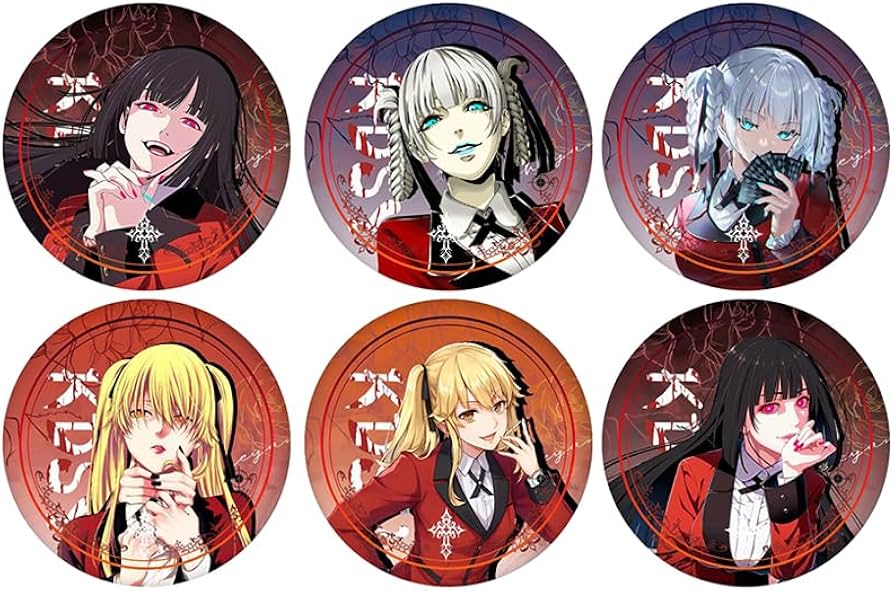 Amazon.co.jp: 賭ケグルイ 缶バッジ ブローチ バッジ 6点セット 蛇喰